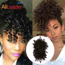 Afro Puff With Bangs Drawstring Ponytail Hair Extension